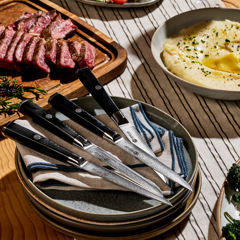 Master Series Damascus Steel Steak Knife Set, 4-pc - Image 2