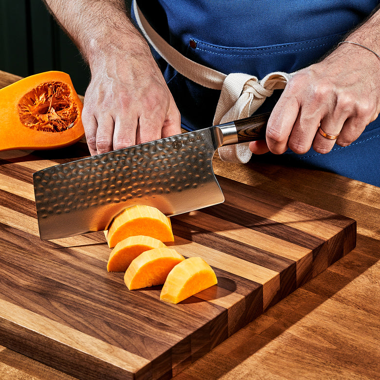Damascus Steel Cleaver, 7" (Espresso) - Image 2