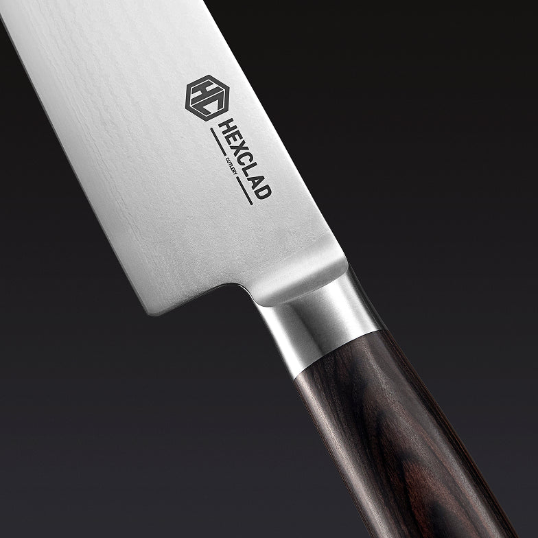 Damascus Steel Santoku Knife, 7" (Espresso) - Image 2