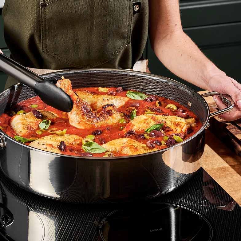 Hybrid Deep Sauté Pan with Lid, 10-QT - Image 2