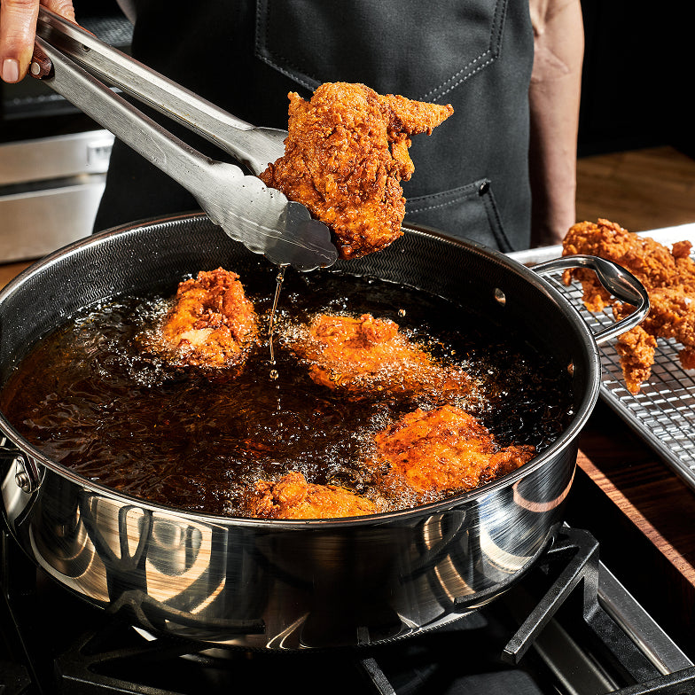 Hybrid Deep Sauté Pan/Chicken Fryer with Lid, 7-Qt - Image 2