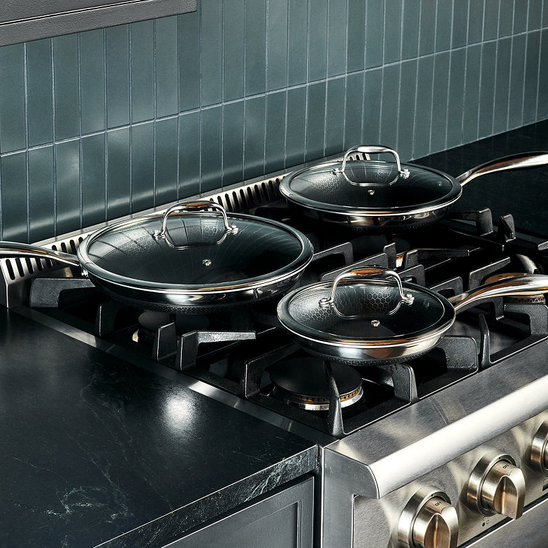Hybrid Fry Pan Set with Lids, 6pc - Image 2