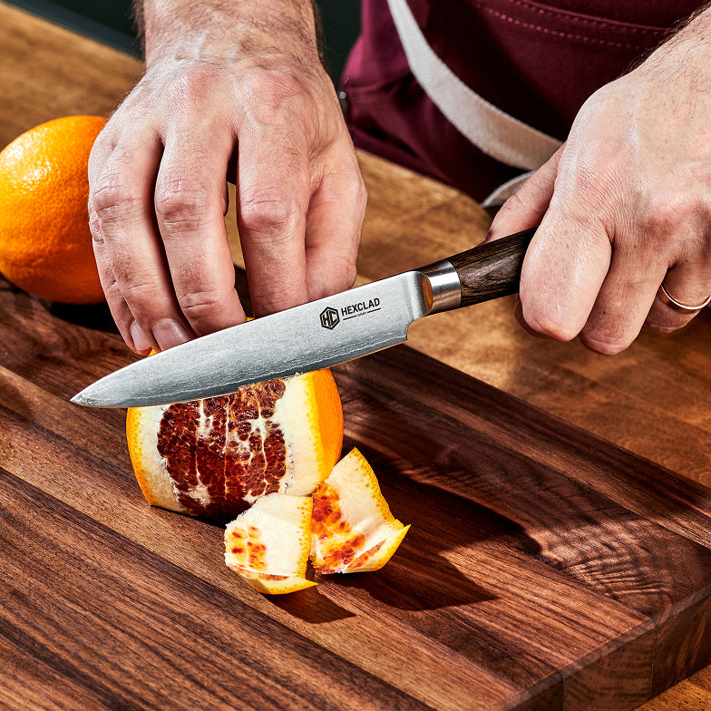 Damascus Steel Utility Knife, 5" (Espresso) - Image 3