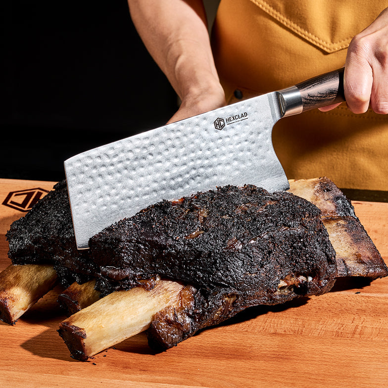 Damascus Steel Cleaver, 7" (Espresso) - Image 3