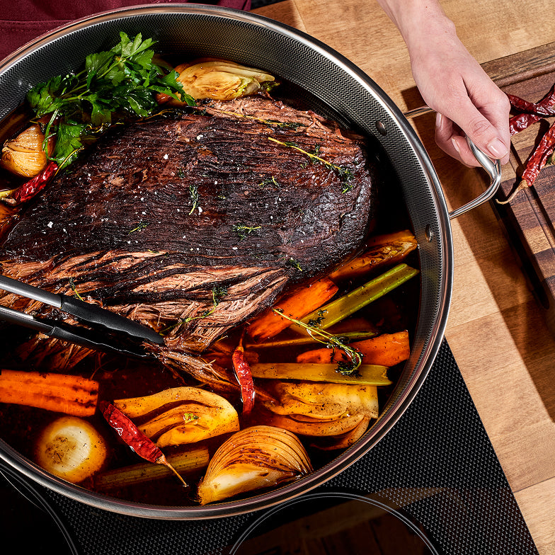 Hybrid Deep Sauté Pan with Lid, 10-QT - Image 3