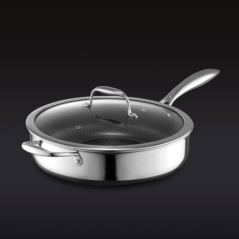 Hybrid Deep Sauté Pan with Lid, 4.5-Qt - Image 4