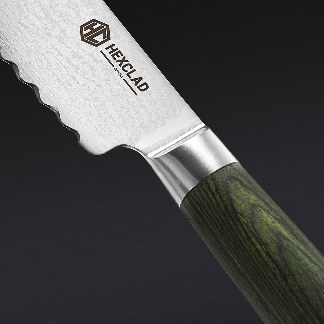 Damascus Steel Starter Knife Set, 2-pc (Green) - Image 3