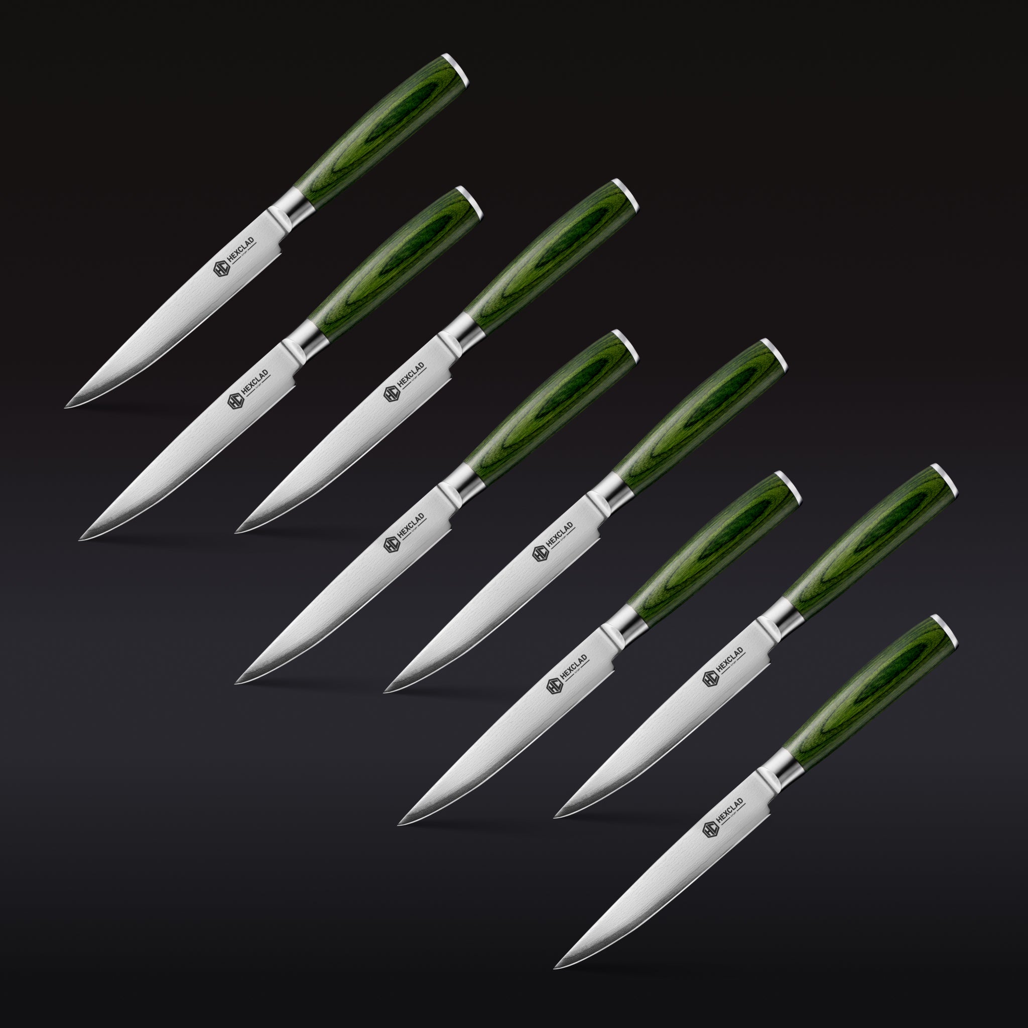 Steak Knife & Bistecca Plate Set, 16-pc (Green) - Image 2