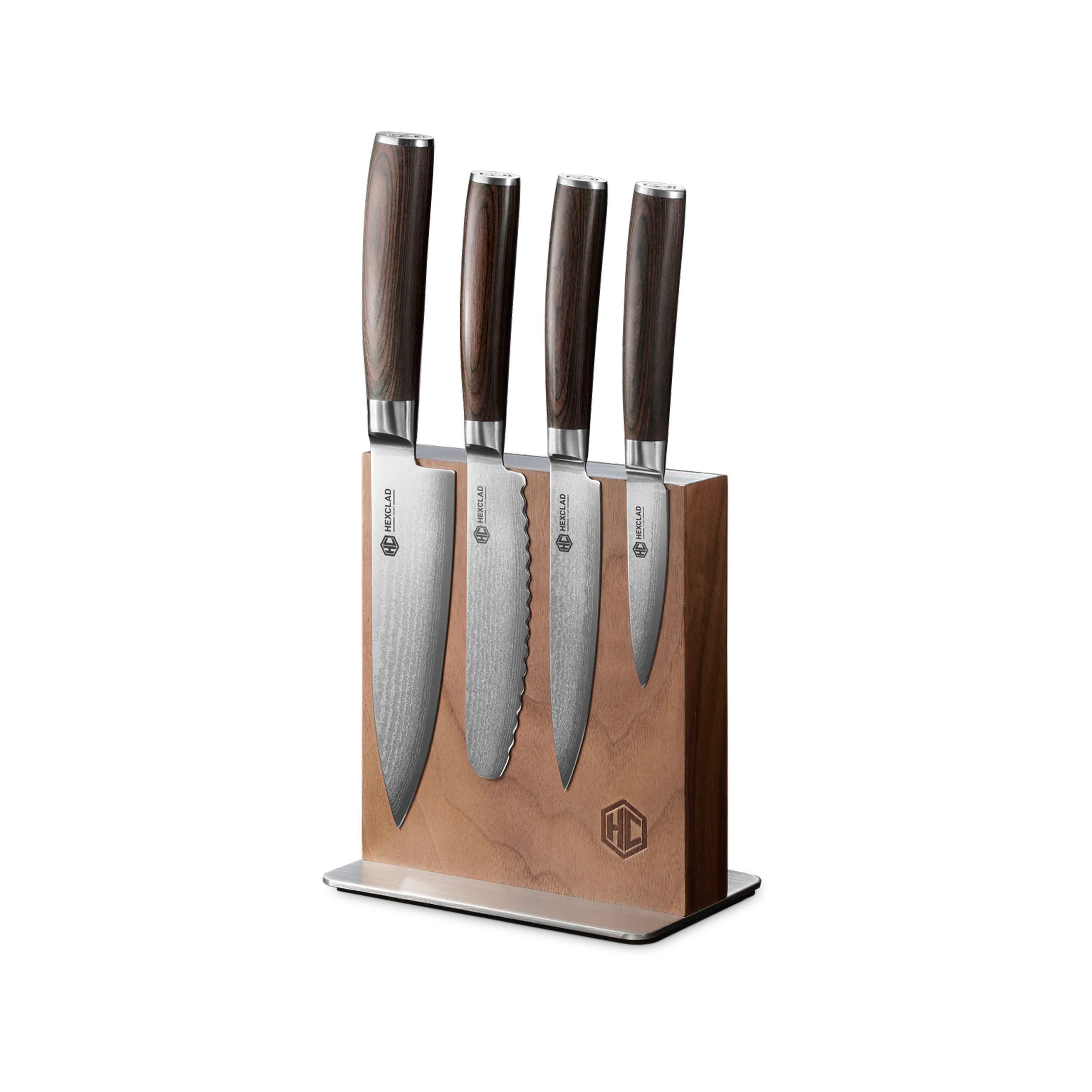 Damascus Steel Studio Knife Set, 5-pc (Espresso)