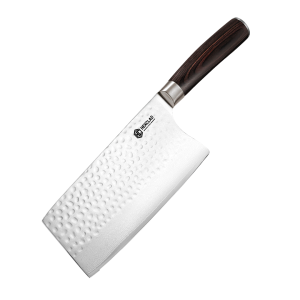 Damascus Steel Cleaver, 7" (Espresso)