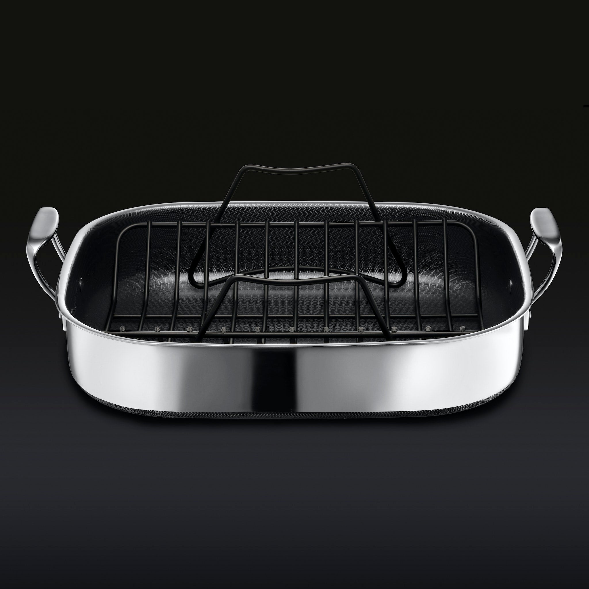 Large Hybrid Roasting Pan w/ Rack, 14" x 16" - Image 3