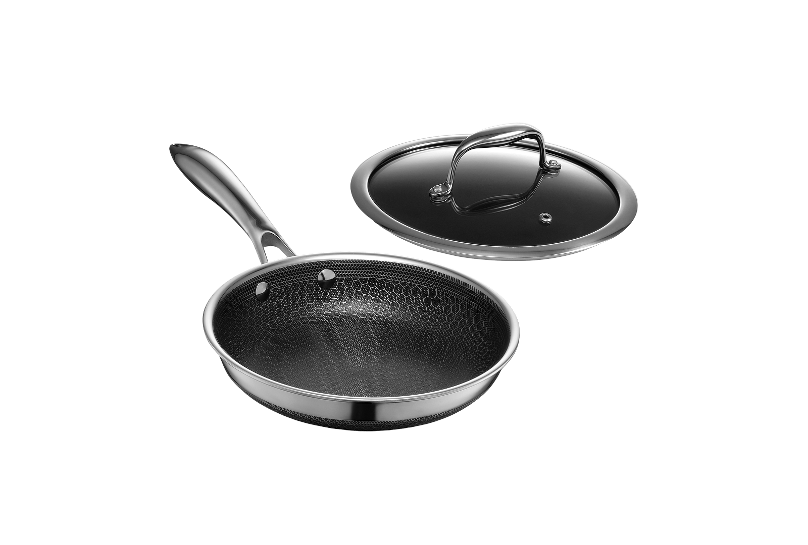 Hybrid Fry Pan with Lid, 8"