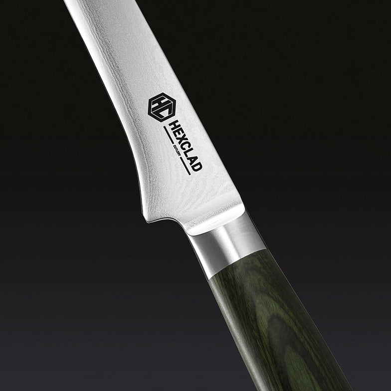 Damascus Steel Boning & Fillet Knife, 6" (Green) - Image 4