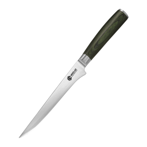 Damascus Steel Boning & Fillet Knife, 6" (Green)