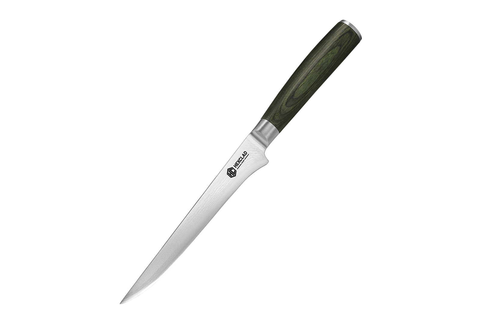 Damascus Steel Boning & Fillet Knife, 6" (Green)
