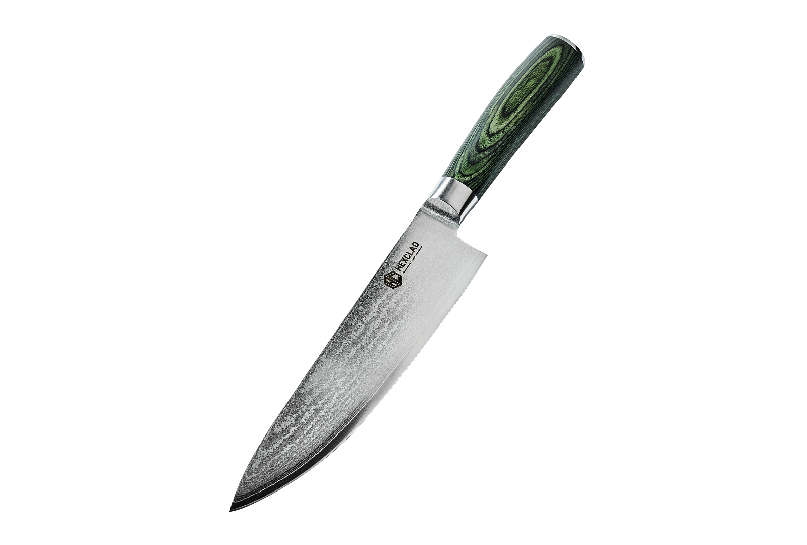 Damascus Steel Chef's Knife, 8" (Green)