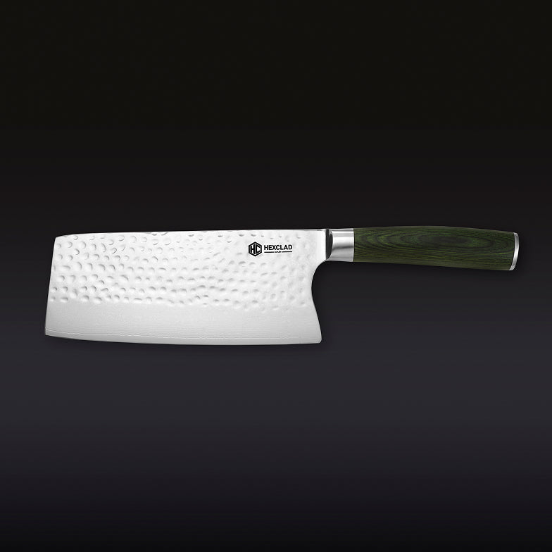 Damascus Steel Cleaver, 7" (Green) - Image 5