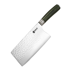 Damascus Steel Cleaver, 7" (Green)