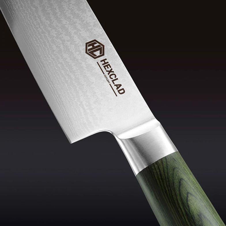 Damascus Steel Knife Set, 7-pc (Green) - Image 5