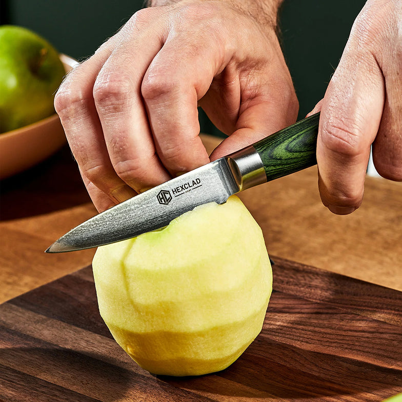 Damascus Steel Paring Knife, 3.5" (Green) - Image 2