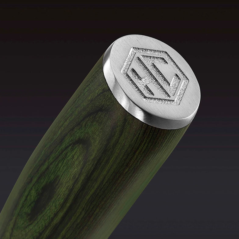 Damascus Steel Santoku Knife, 7" (Green) - Image 6