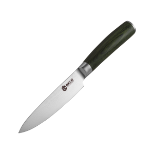 Damascus Steel Utility Knife, 5" (Green)