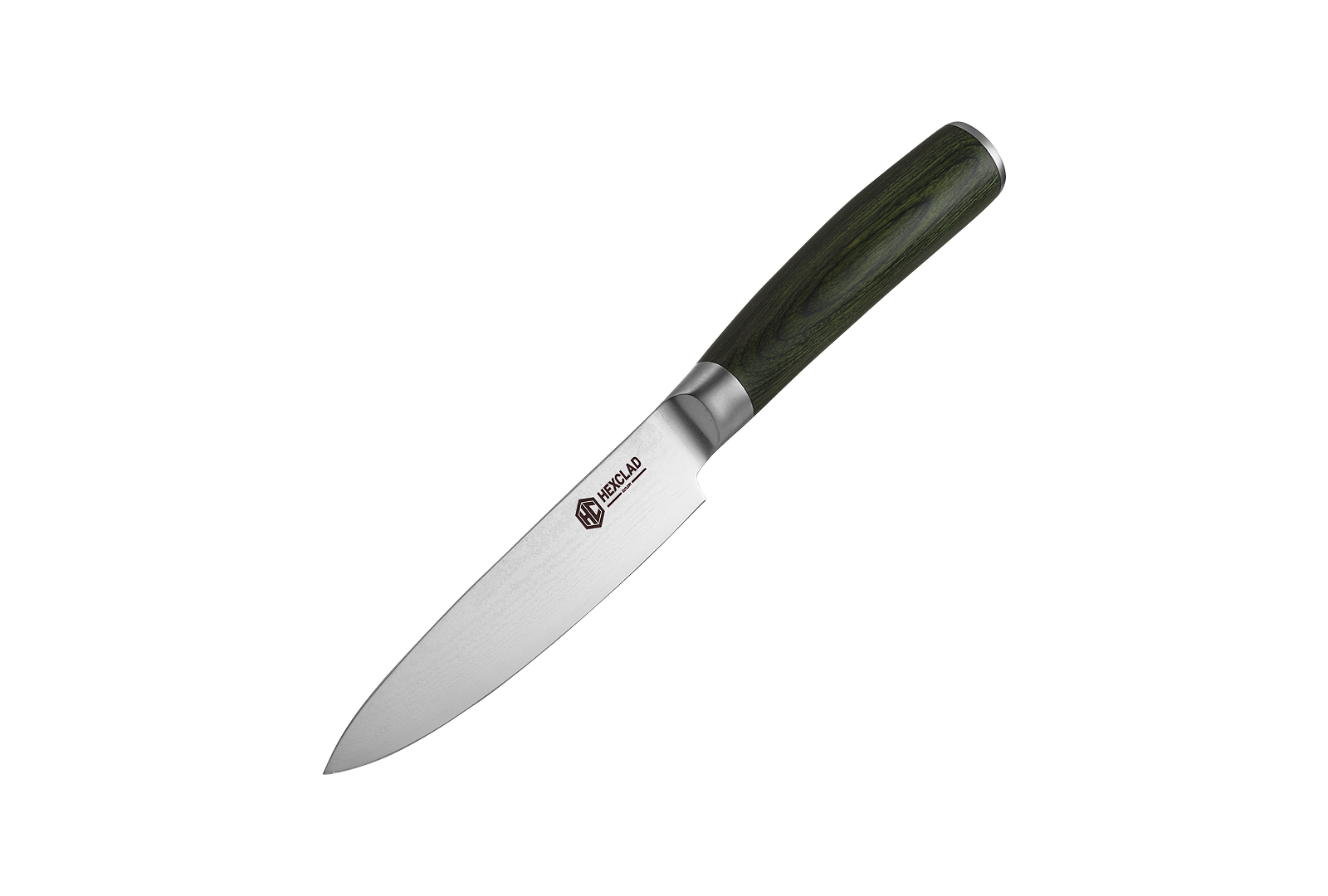 Damascus Steel Utility Knife, 5" (Green)