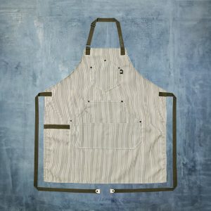 Eco Modern Apron (Classic Stripe, Forest)