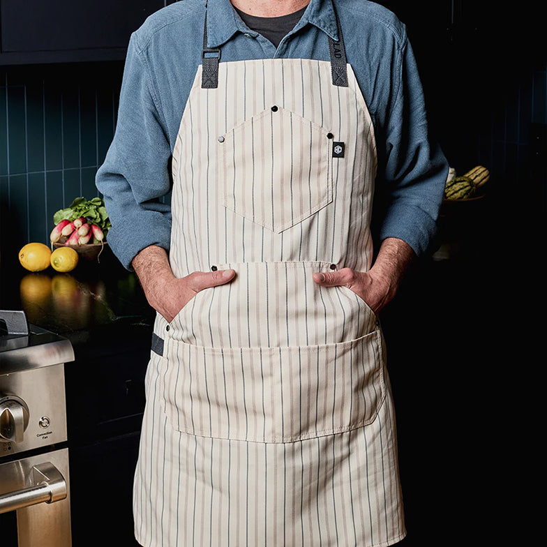 Eco Modern Apron (Pinstripe, Cream) - Image 2