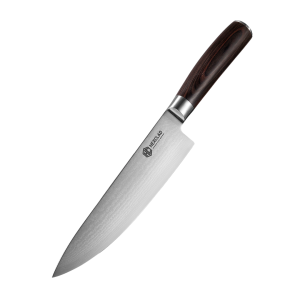 Damascus Steel Chef's Knife, 8" (Espresso)