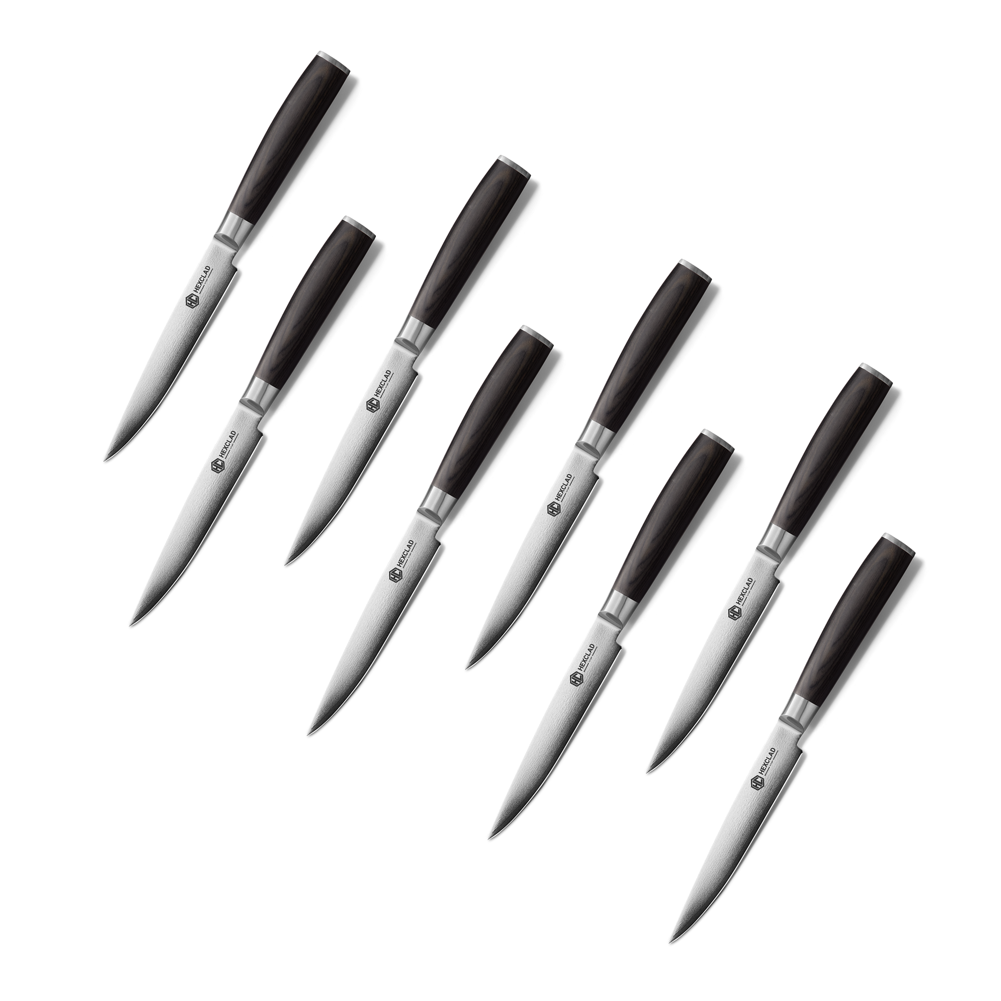 Damascus Steel Steak Knife Set, 8-pc (Espresso)